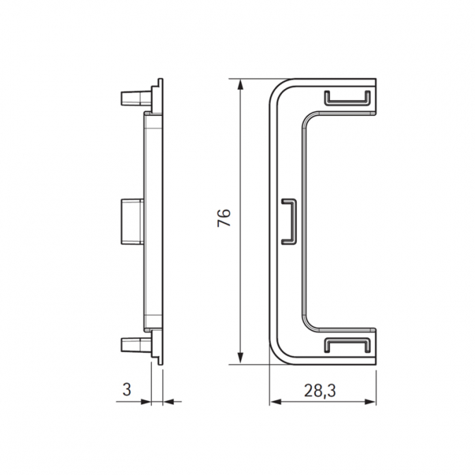 Заглушка для C-профиля GOLA, чёрная, Linken System  - фото 2