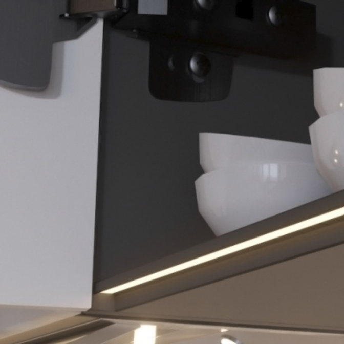Профиль для LED ленты в верхний модуль, торцевой, 5950 мм, чёрный - фото 3 Профиль для LED ленты в верхний модуль, торцевой, 5950 мм, чёрный - фото 3