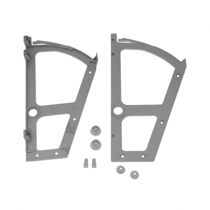 Полка для обуви (гамбургер), односекционная, пластиковая, серая Полка для обуви (гамбургер), односекционная, пластиковая, серая