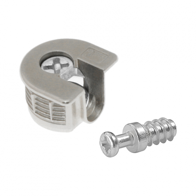 Стяжка ексцентрик VB 35 M, для ДСП 16 мм, з дюбелем DU 321, метал, Hettich Стяжка ексцентрик VB 35 M, для ДСП 16 мм, з дюбелем DU 321, метал, Hettich