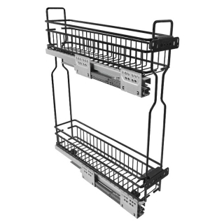 Карго SPARK, 150, ліве бокове кріплення, з дотягувачем, чорне, Linken System Карго SPARK, 150, ліве бокове кріплення, з дотягувачем, чорне, Linken System