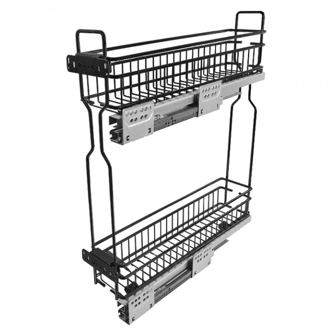 Карго SPARK, 150, праве бокове кріплення, з дотягувачем, чорне, Linken System