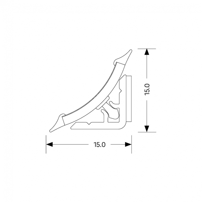 Плинтус для столешницы Slim-line plus, 1145L Белый, 4200 мм, Rehau - фото 3