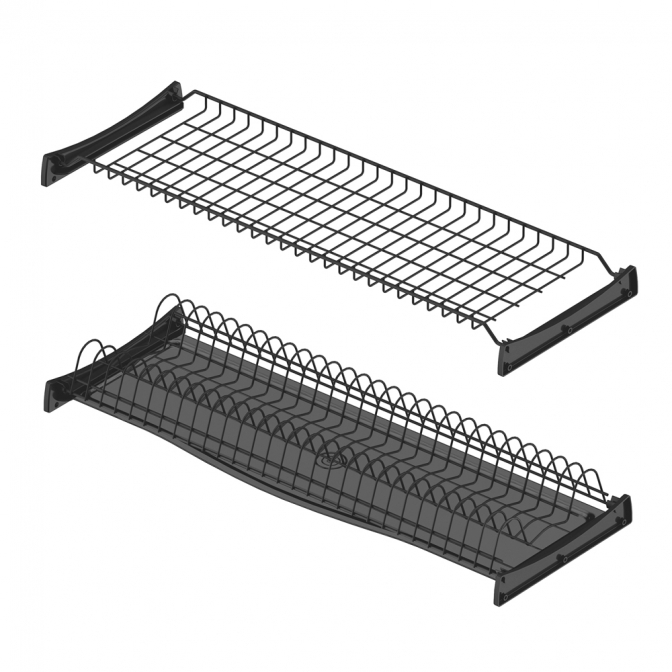 Сушка для посуду 900, без рами, антрацит, Starax