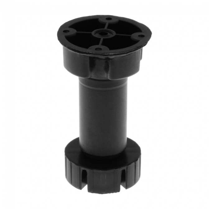 Ножка кухонная, регулируемая, H=100 мм, чёрная