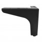 Ножка для мебели, угловая, H=100 мм, чёрная