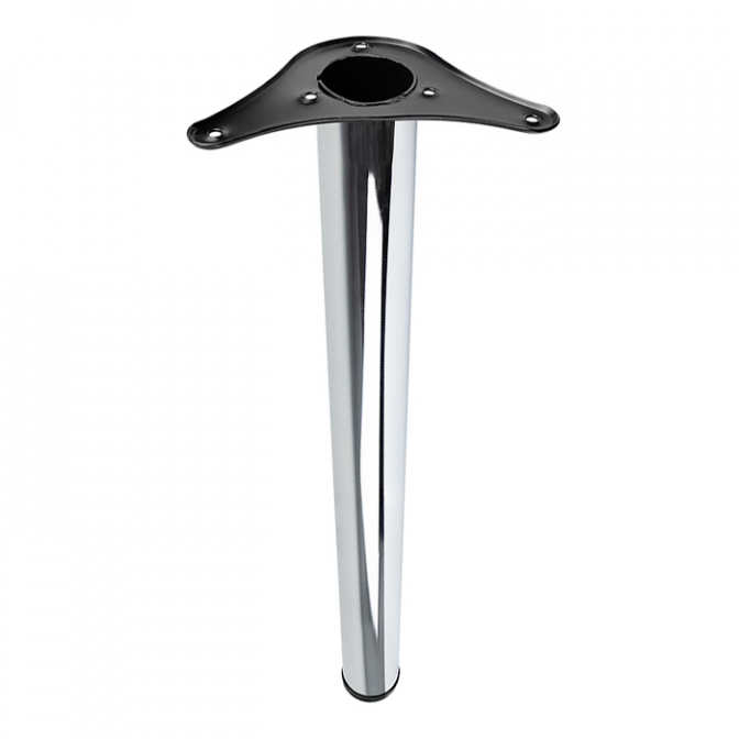 Опора мебельная D=60, H=710 мм, хром, боковое крепление, DC