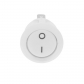 Вимикач кнопковий, круглий, 23 мм, білий