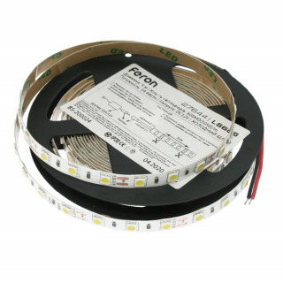 Світлодіодна стрічка LS606, 60SMD(5050)/м, 14.4Вт/м, 12V, холодний білий, Feron