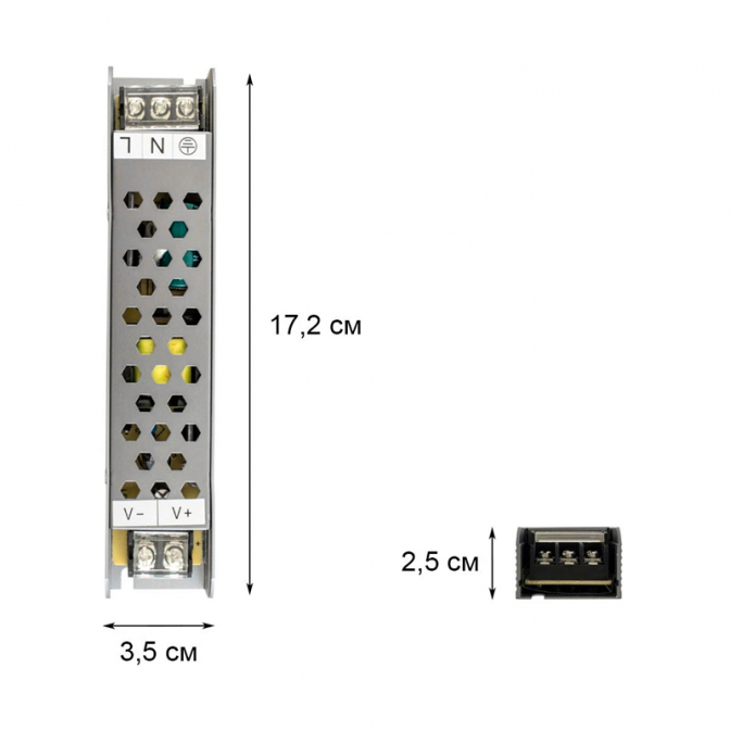 Трансформатор BPU для светодиодной ленты, 60W, 12V, 5A - фото 2 Трансформатор BPU для светодиодной ленты, 60W, 12V, 5A - фото 2