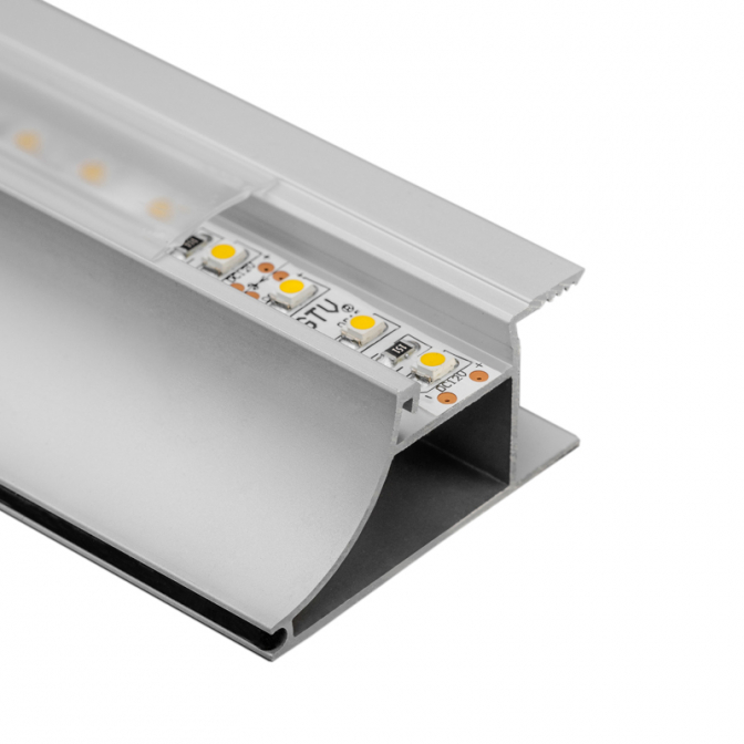 Профіль для LED стрічки GLAX, 3000 мм, торцевий, чорний, GTV - фото 2 Профіль для LED стрічки GLAX, 3000 мм, торцевий, чорний, GTV - фото 2