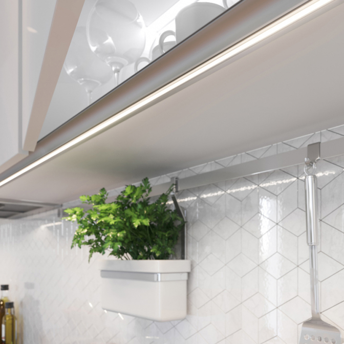 Профіль для LED стрічки GLAX, 3000 мм, торцевий, чорний, GTV - фото 3 Профіль для LED стрічки GLAX, 3000 мм, торцевий, чорний, GTV - фото 3