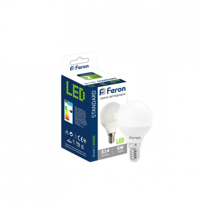 Led лампа LB-745, 6W, Е14, нейтральный белый, Feron - фото 2