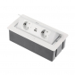 Висувний блок розеток Soft, 2 розетки, 2 USB, білий, GTV