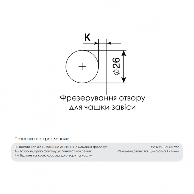 Петля накладна для скла, з дотягувачем, хром, Linken System - фото 3