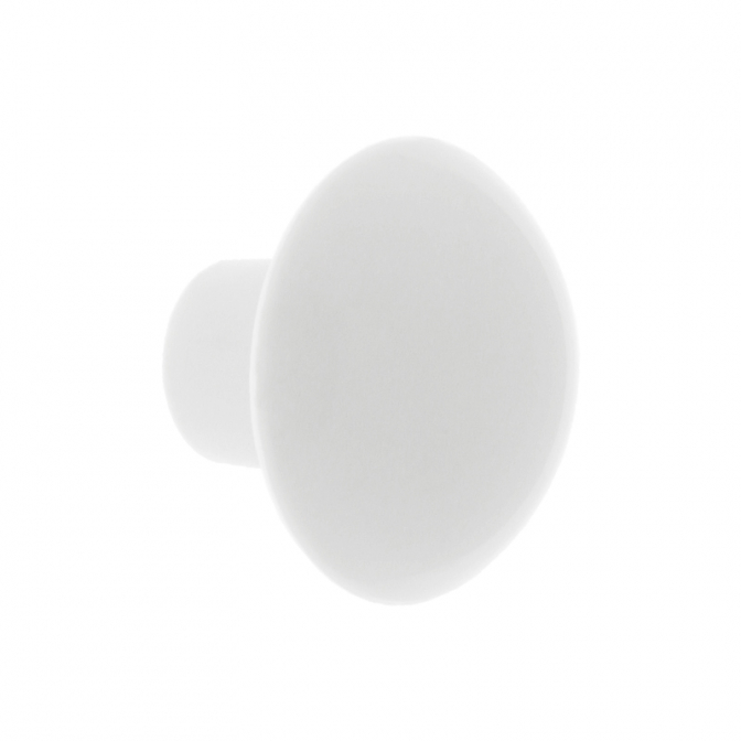 Ручка мебельная кнопка 0, белая