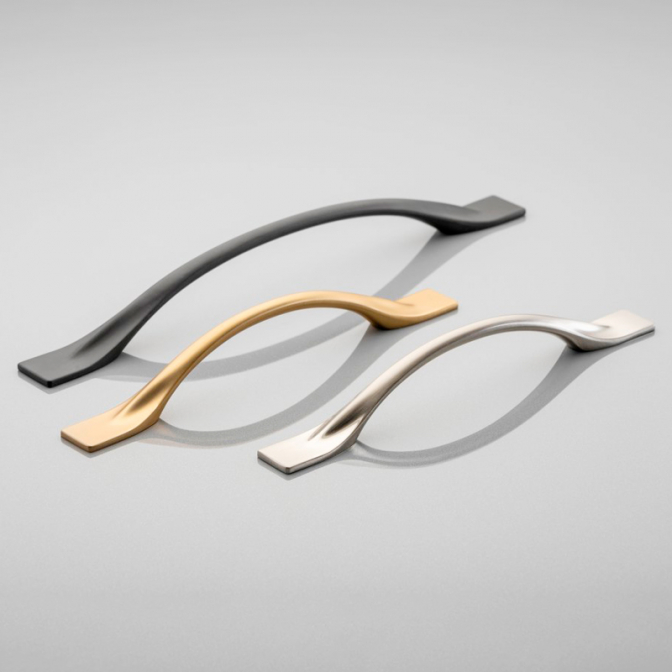Ручка мебельная Flow, 128 мм, чёрная, GTV - фото 4 Ручка мебельная Flow, 128 мм, чёрная, GTV - фото 4