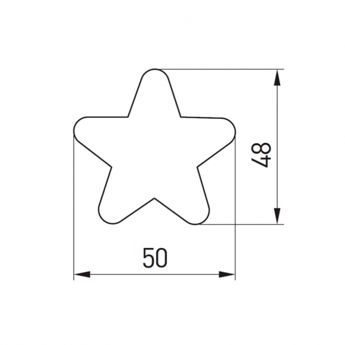 Ручка мебельная Star, звезда, жёлтая, GTV - фото 3