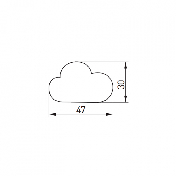 Ручка мебельная Cloud, облако, синяя, GTV - фото 4 Ручка мебельная Cloud, облако, синяя, GTV - фото 4