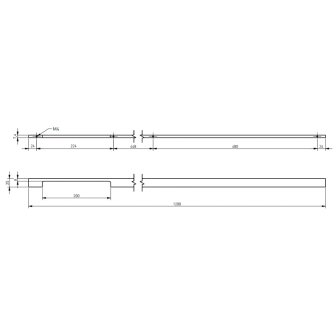 Ручка мебельная Extend, 1152 мм, чёрная, GTV - фото 6 Ручка мебельная Extend, 1152 мм, чёрная, GTV - фото 6
