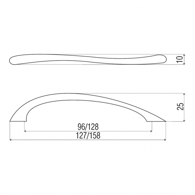 Ручка мебельная DN-83, 128 мм, золото, DC (OL) Ручка мебельная DN-83, 128 мм, золото, DC (OL)