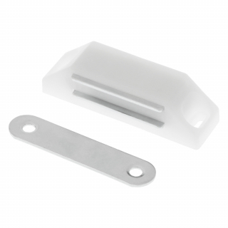 Магнит с ответной планкой, большой, белый