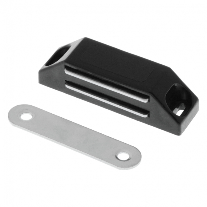 Магнит с ответной планкой, большой, чёрный