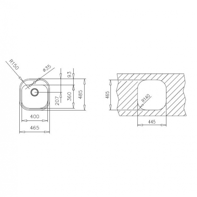 Мойка кухонная Stylo 1B (10107045), микротекстура, Teka Мойка кухонная Stylo 1B (10107045), микротекстура, Teka