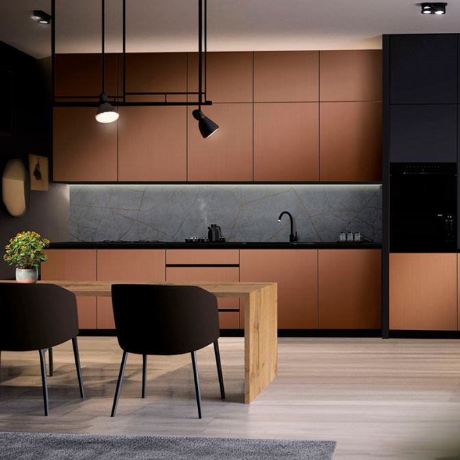 МДФ панель idea LuxeForm MET-019 Червона мідь, 2800х1300х17.7 - фото 3
