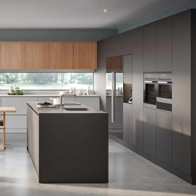 МДФ панель Rehau Rauvisio tone 2736LT Pepper Grey, 2800х1300х18.6 - фото 3