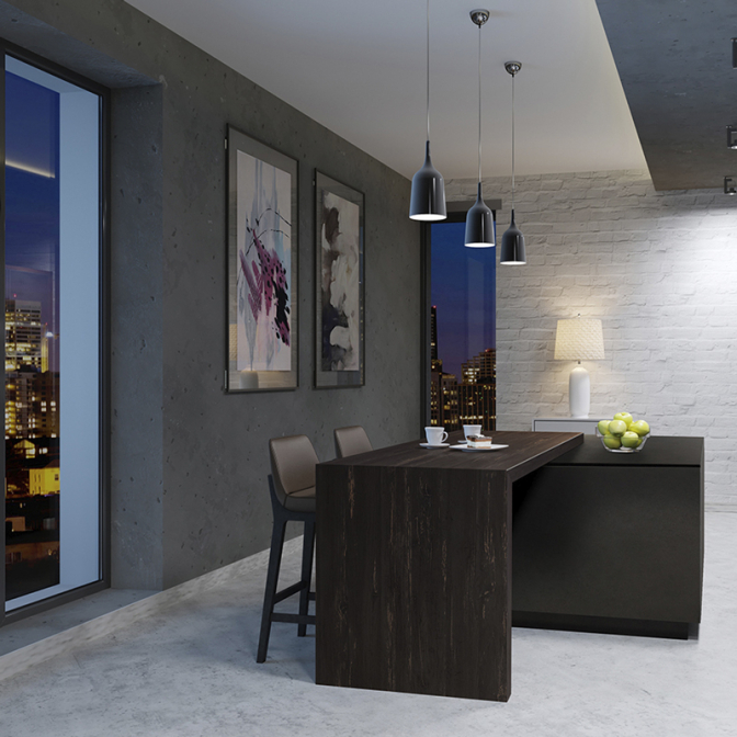 Столешница LuxeForm S523 Блеквуд, 4200х600х38 (м.пог.) Столешница LuxeForm S523 Блеквуд, 4200х600х38 (м.пог.)