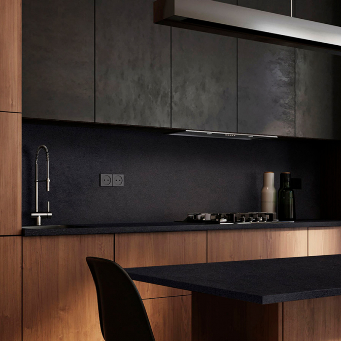 Столешница LuxeForm L015 Платиновый чёрный, 3050х600х38 (м.пог.) - фото 3