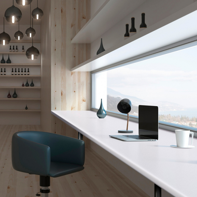 Стільниця LuxeForm L016 Платиновий білий, 3050х600х28 (м.пог.) - фото 3 Стільниця LuxeForm L016 Платиновий білий, 3050х600х28 (м.пог.) - фото 3