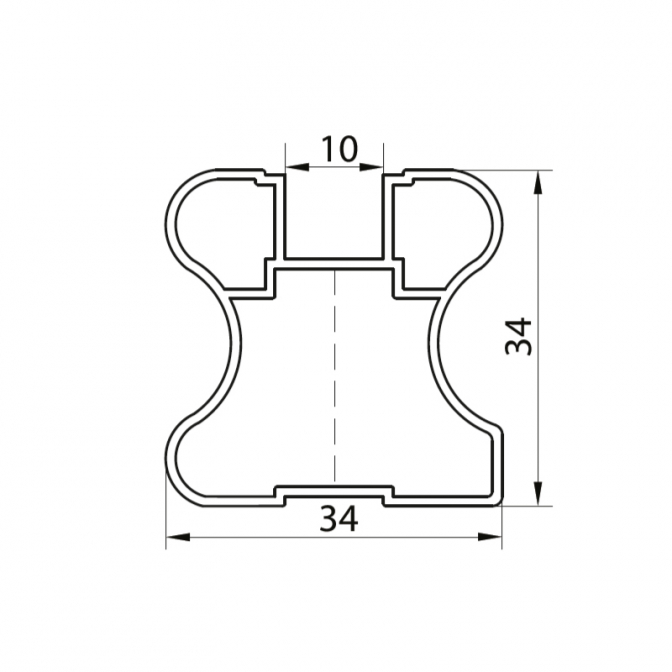 Вертикальный профиль закрытый, L=5100 мм, серебро, DC Standard - фото 2