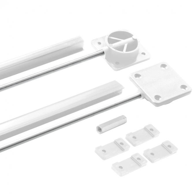 Вирівнювач дверей, L=2250 мм, білий, Metalimpex