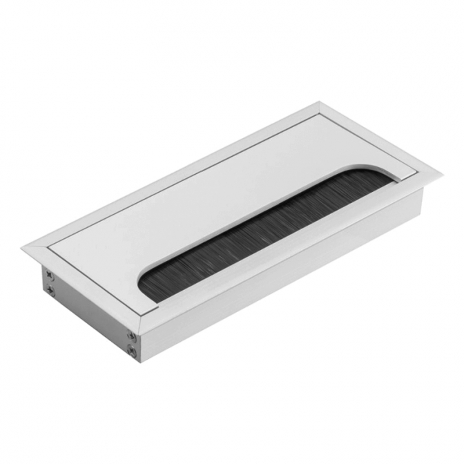 Заглушка для кабеля Merida, 80х160 мм, алюминий, GTV Заглушка для кабеля Merida, 80х160 мм, алюминий, GTV