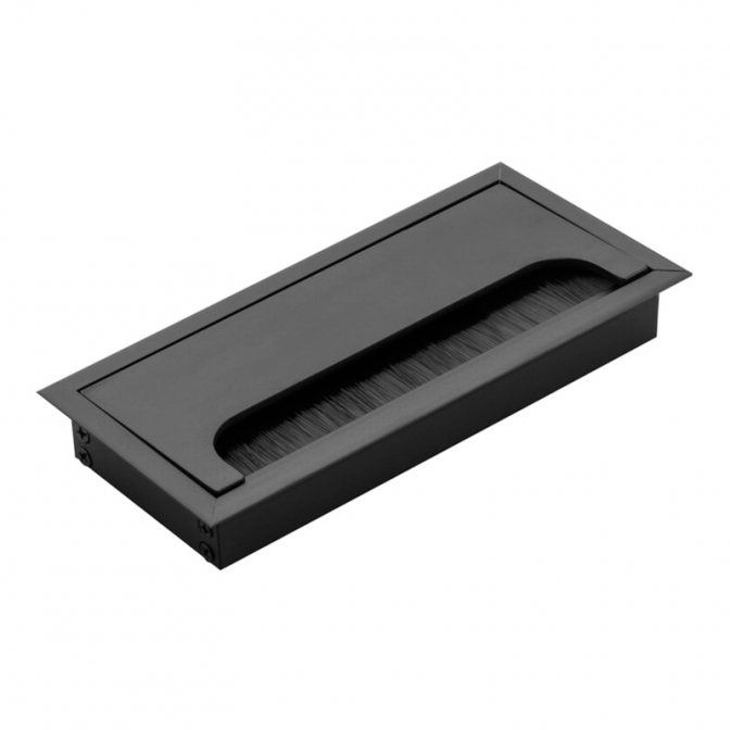 Заглушка для кабеля Merida, 80х160 мм, чёрный, GTV