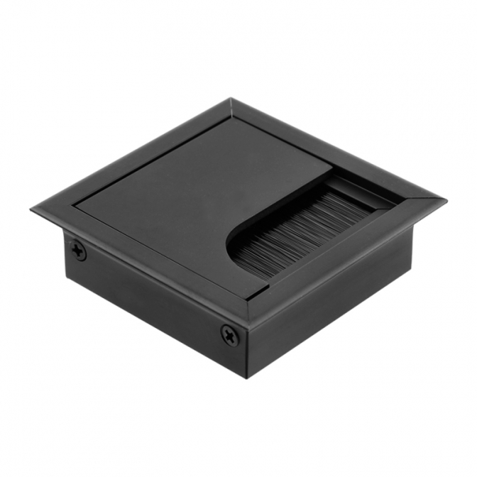 Заглушка для кабеля Merida, 80х80 мм, чёрный, GTV Заглушка для кабеля Merida, 80х80 мм, чёрный, GTV