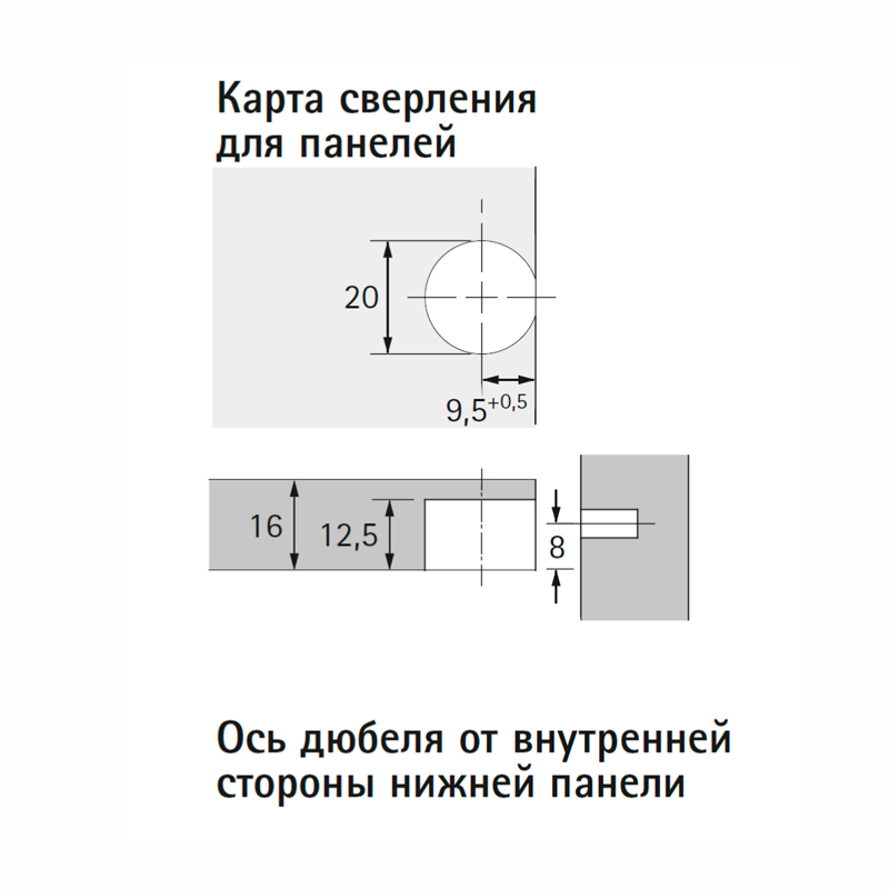 Стяжка вб для мебели размеры